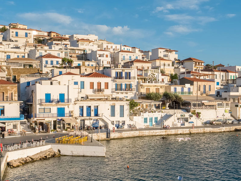 Batsi village, Andros